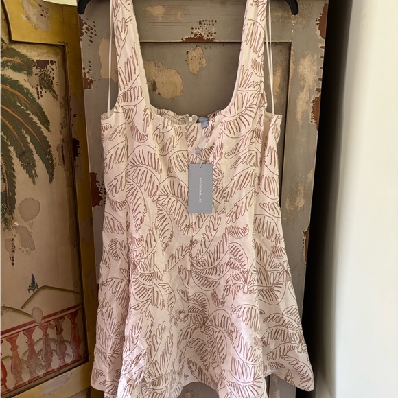 ANTONIO MELANI cream and tan Print Mini Dress - Picture 2 of 12